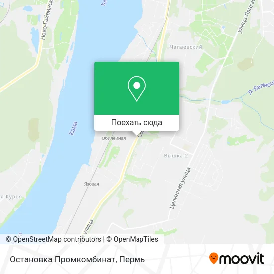 Карта Остановка Промкомбинат