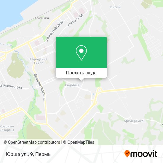 Карта Юрша ул., 9