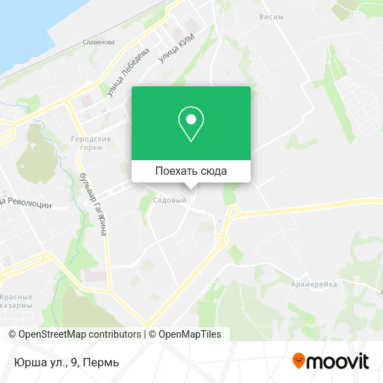 Карта Юрша ул., 9