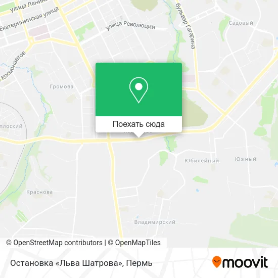 Карта Остановка «Льва Шатрова»