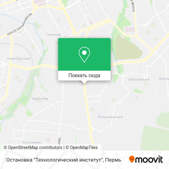 Карта Остановка "Технологический институт"