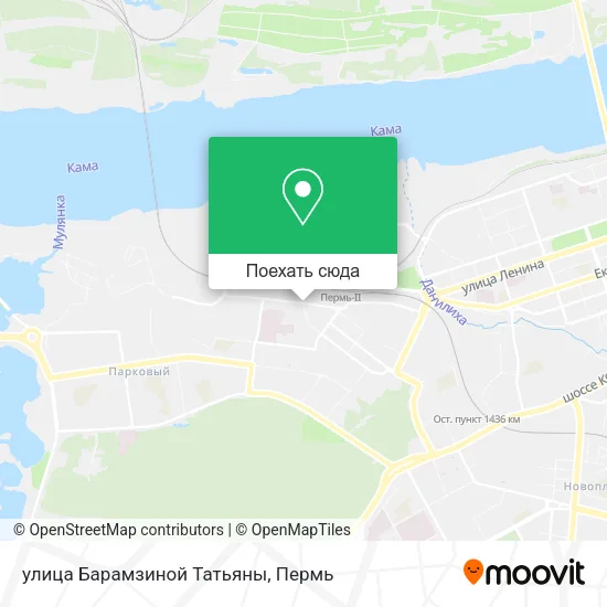 Карта улица Барамзиной Татьяны