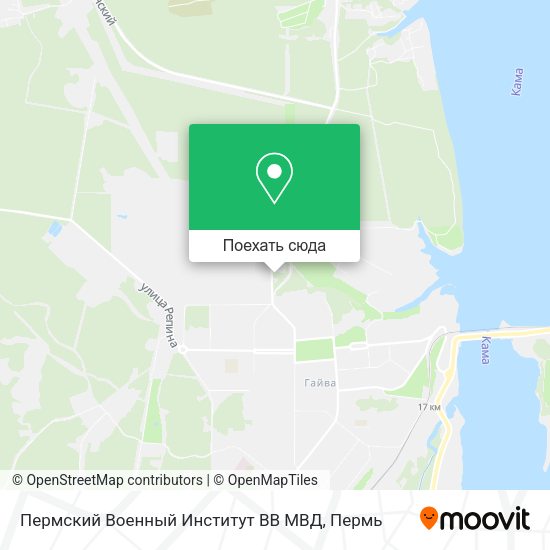 Карта Пермский Военный Институт ВВ МВД