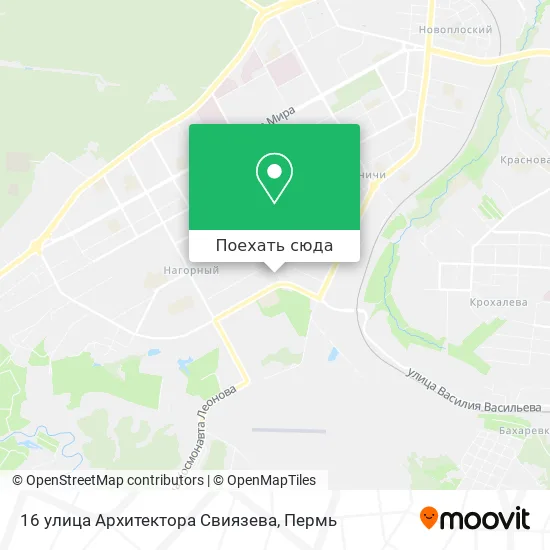 Карта 16 улица Архитектора Свиязева
