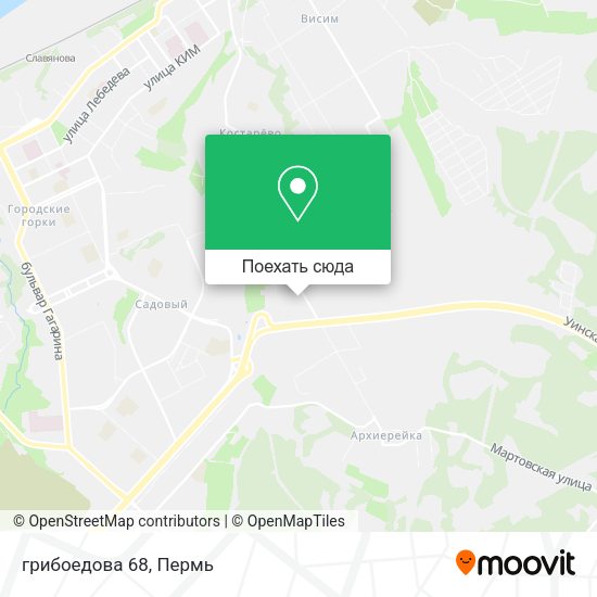 Карта грибоедова 68