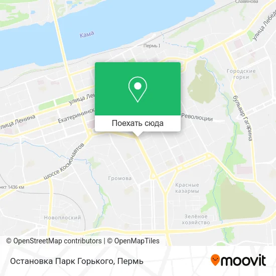Карта Остановка Парк Горького