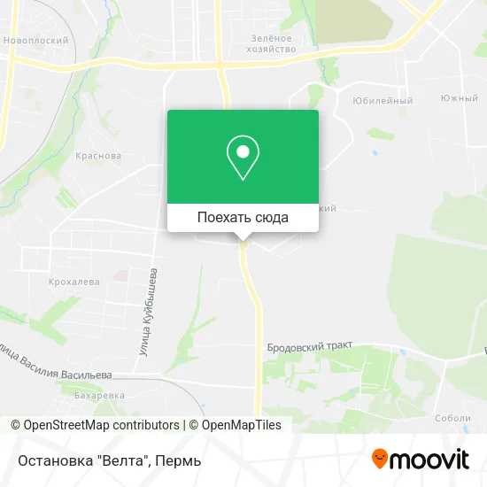 Карта Остановка "Велта"