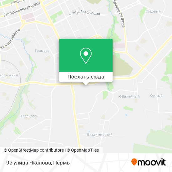 Карта 9е улица Чкалова