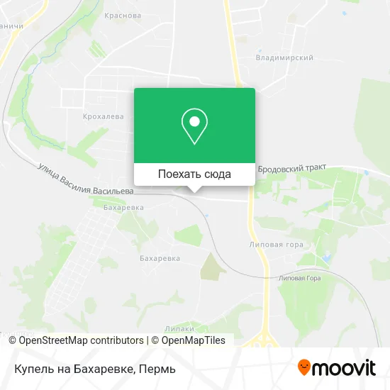 Карта Купель на Бахаревке