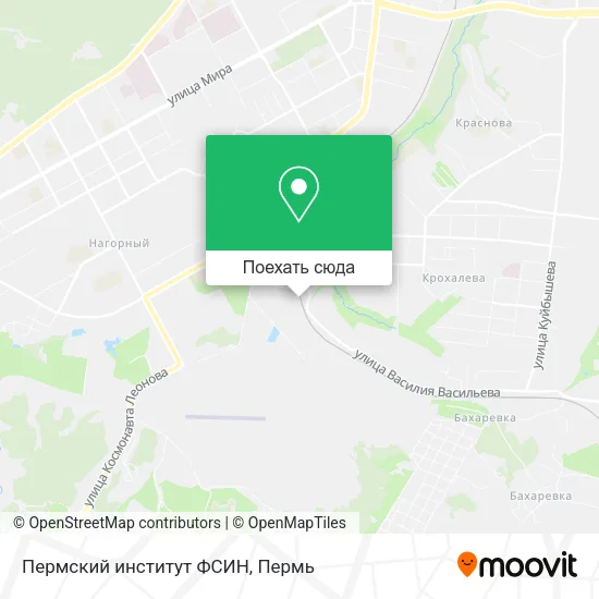 Карта Пермский институт ФСИН