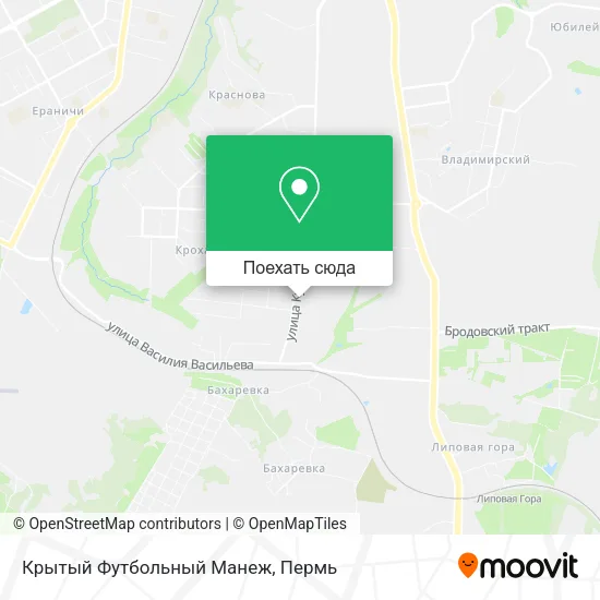 Карта Крытый Футбольный Манеж