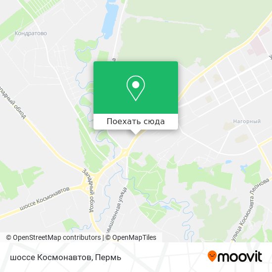 Карта шоссе Космонавтов