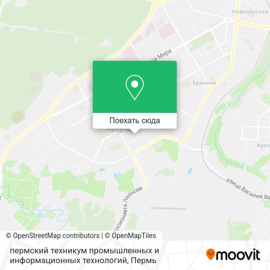 Карта пермский техникум промышленных и информационных технологий
