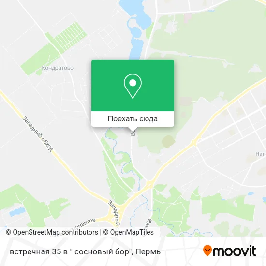 Карта встречная 35 в " сосновый бор"