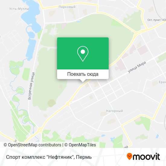 Карта Спорт комплекс "Нефтяник"