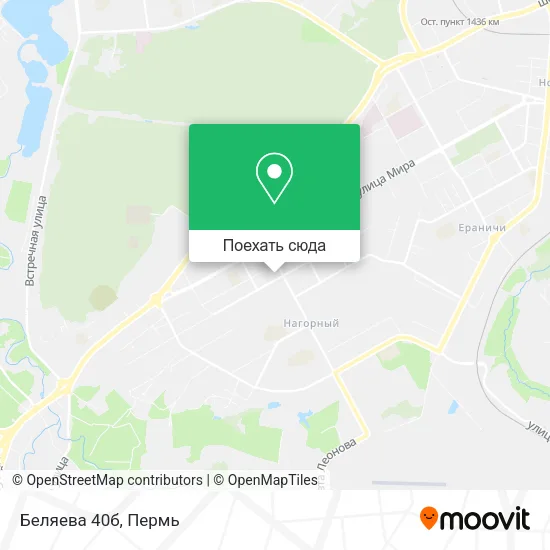 Карта Беляева 40б