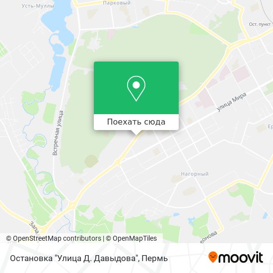 Карта Остановка "Улица Д. Давыдова"