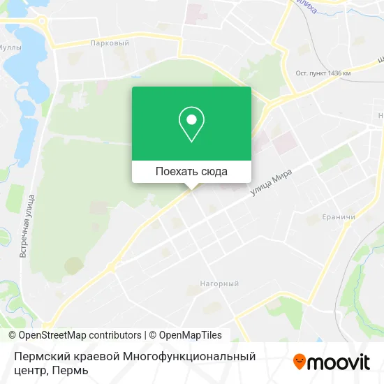 Карта Пермский краевой Многофункциональный центр