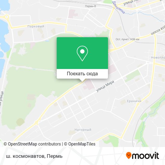 Карта ш. космонавтов