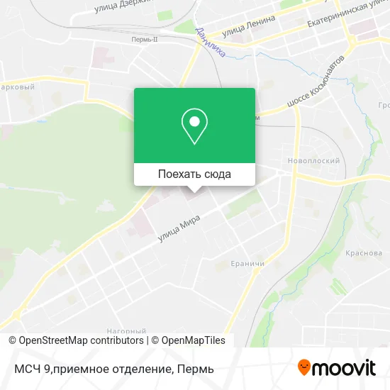 Карта МСЧ 9,приемное отделение