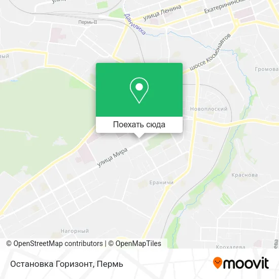 Карта Остановка Горизонт