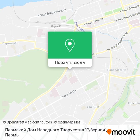 Карта Пермский Дом Народного Творчества "Губерния"