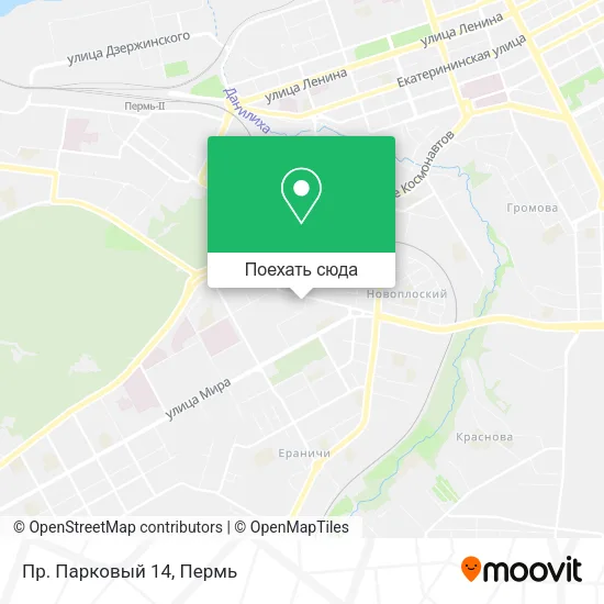 Карта Пр. Парковый 14