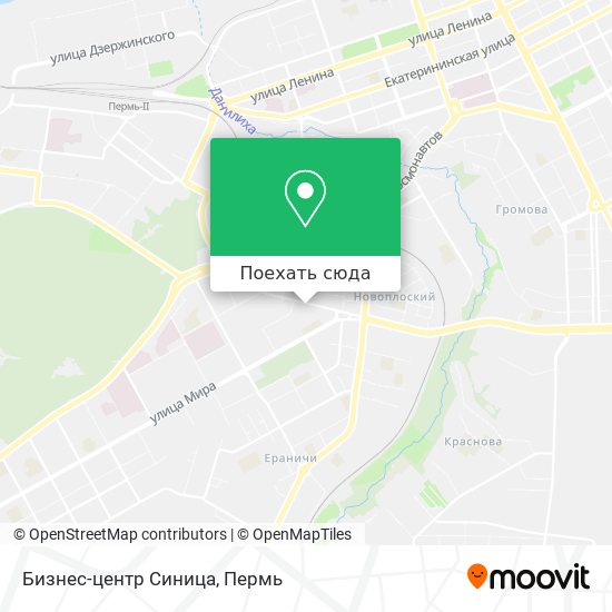 Карта Бизнес-центр Синица
