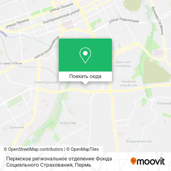 Карта Пермское региональное отделение Фонда Социального Страхования
