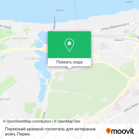 Карта Пермский краевой госпиталь для ветеранов войн