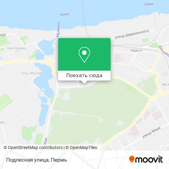 Карта Подлесная улица