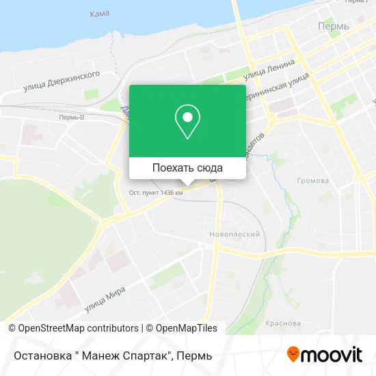 Карта Остановка " Манеж Спартак"