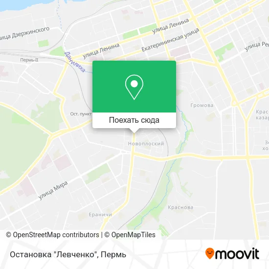 Карта Остановка "Левченко"