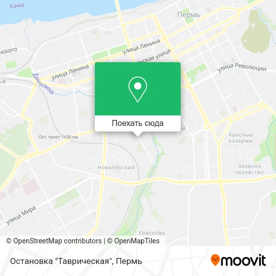 Карта Остановка "Таврическая"