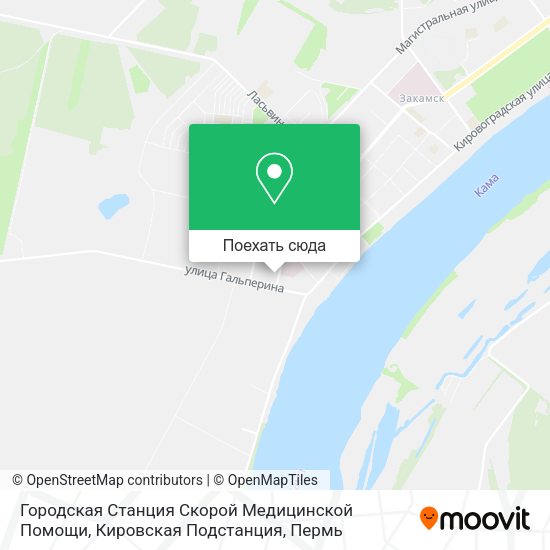 Карта Городская Станция Скорой Медицинской Помощи, Кировская Подстанция