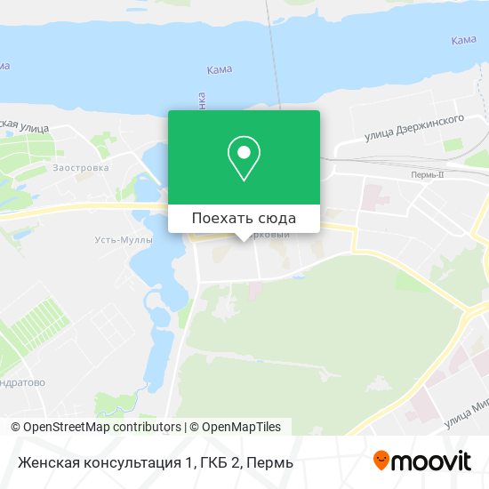 Карта Женская консультация 1, ГКБ 2