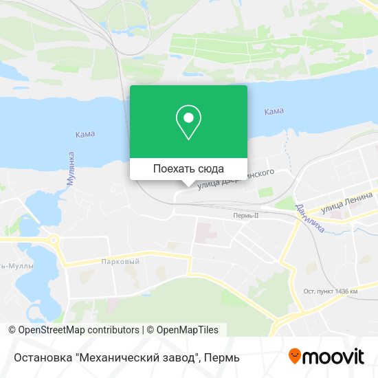 Карта Остановка "Механический завод"