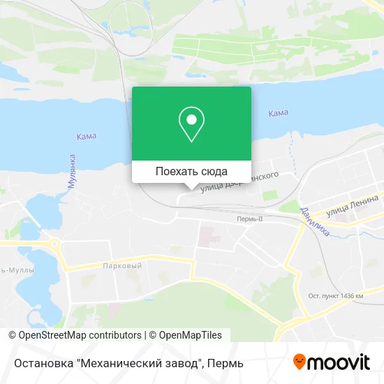 Карта Остановка "Механический завод"