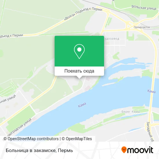 Карта Больница в закамске