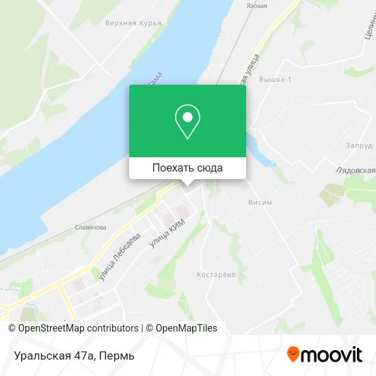 Карта Уральская 47а