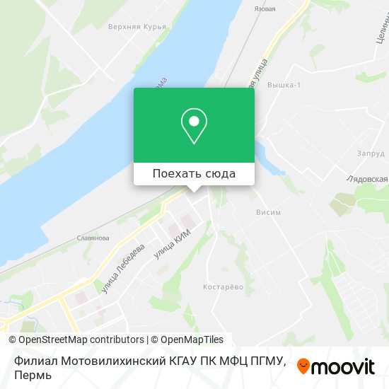 Карта Филиал Мотовилихинский КГАУ ПК МФЦ ПГМУ