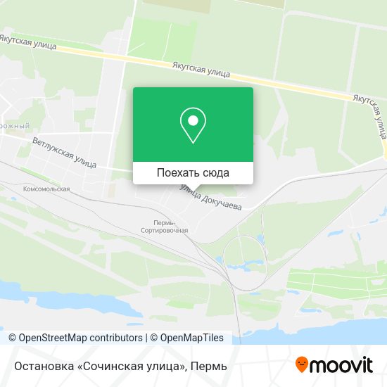Карта Остановка «Сочинская улица»