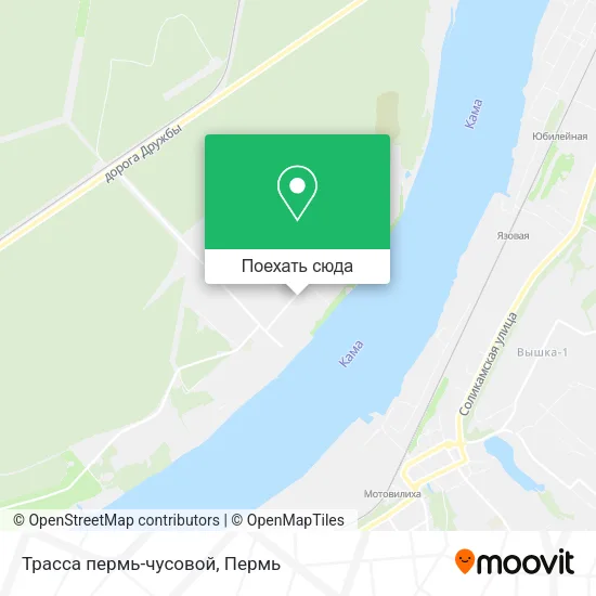 Карта Трасса пермь-чусовой