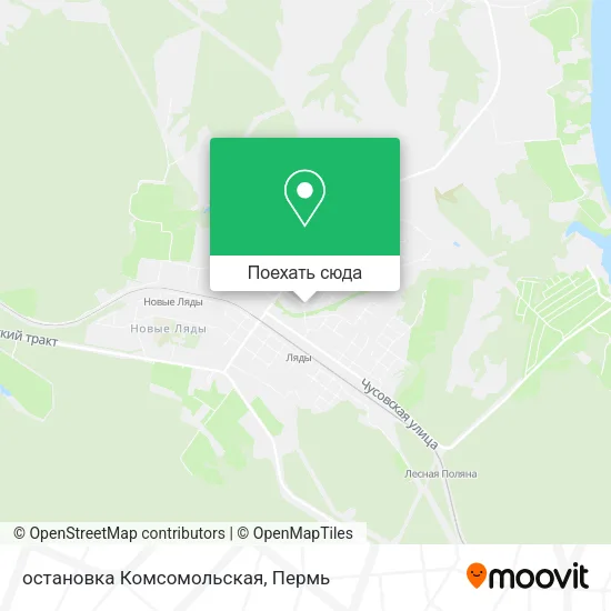 Карта остановка Комсомольская