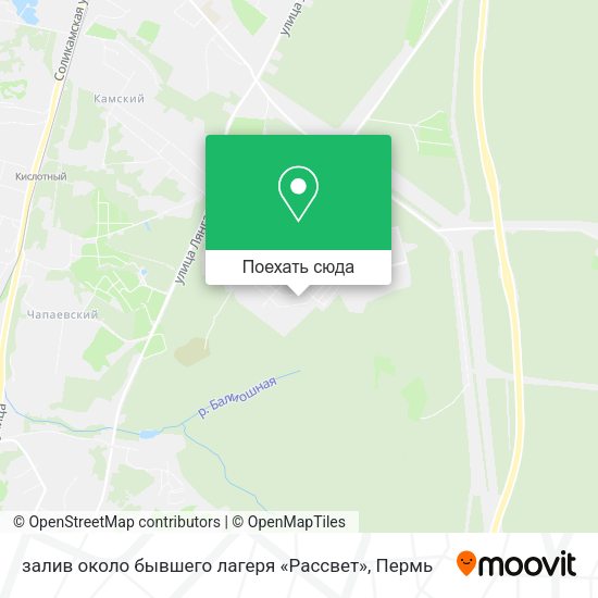 Карта залив около бывшего лагеря «Рассвет»