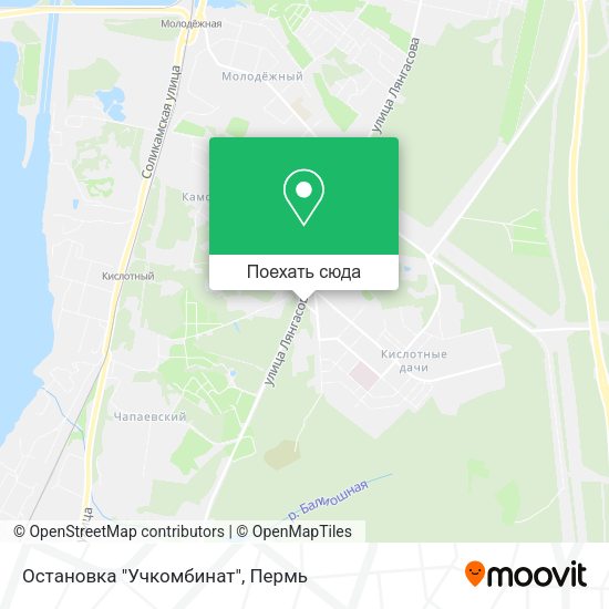 Карта Остановка "Учкомбинат"