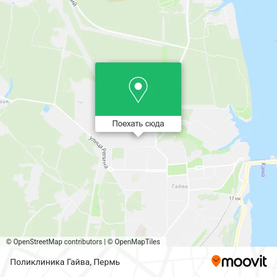 Карта Поликлиника Гайва