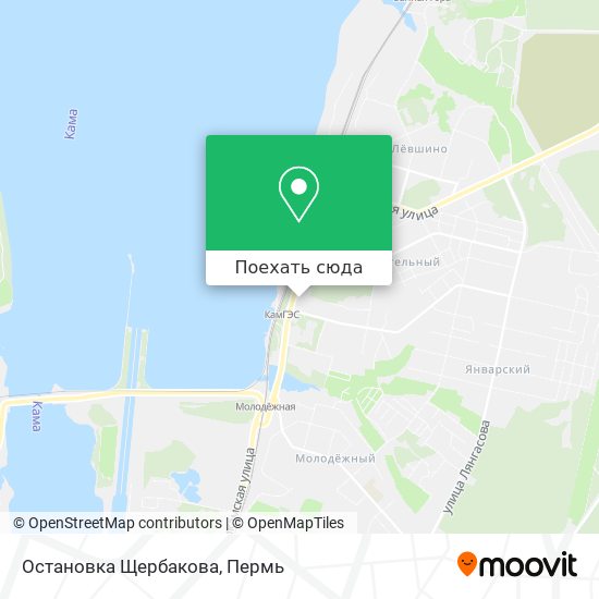 Карта Остановка Щербакова