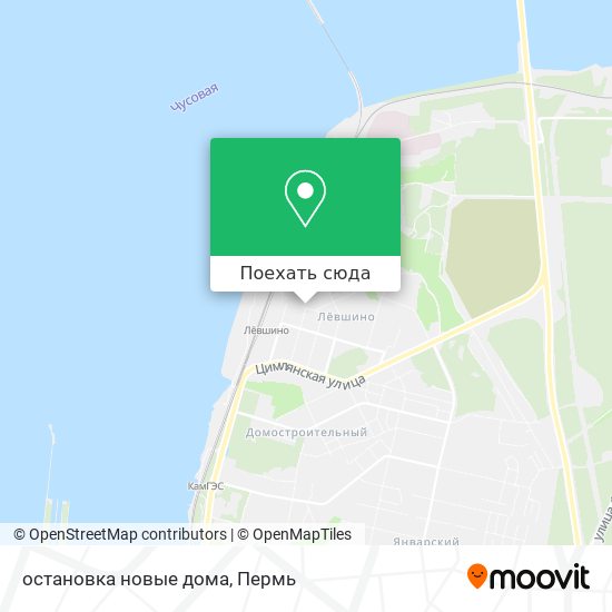 Карта остановка новые дома
