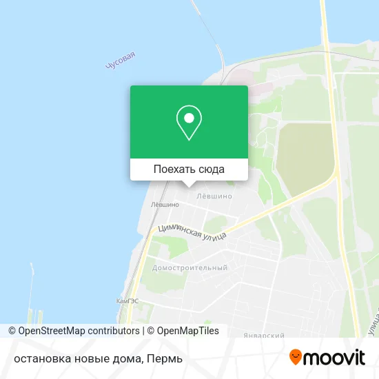 Карта остановка новые дома